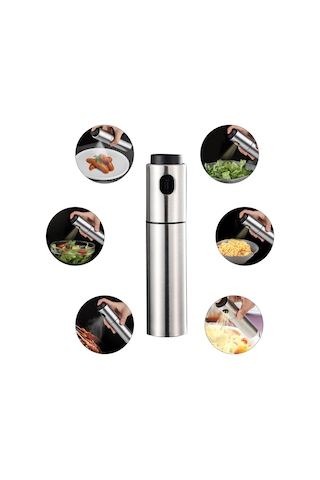 Geeksen Paslanmaz Çelik Yağ Sprey Şişesi Hava Basıncı Barbekü Fitness Mutfak Pişirme Yağı Spreyi Zeytinyağı Spreyi Yağ Kontrol Kabı 2 Paket Çok Renkli