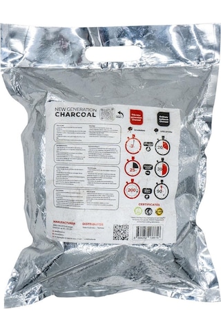 Tezyak Pro Tek Kibritle Yanan Mangal Kömürü 200dk 2kg Paket