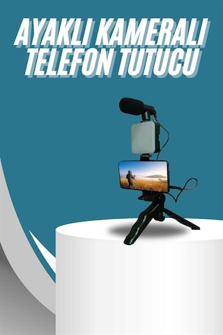 Video Making Kit Telefon Tutucu Vlog Video Led Işıklı
