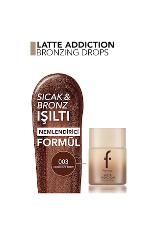 Flormar Latte Nemlendirici Etkili & Doğal Işıltılı Yüz Ve Vücut Bronzer'ı 003choclatebrew