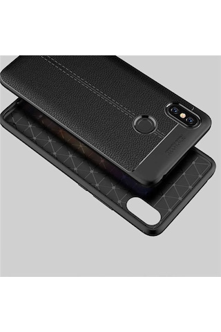 Xiaomi Mi Max 3 Kılıf Deri Tarzı Niss Silikon Case
