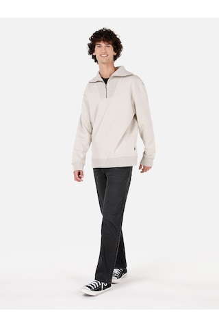 Colin's Colins Normal Kesim Fermuarlı Dik Yaka Taş Erkek Sweatshirt Cl1071231 Taş