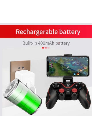 Kilifone - Telefon Oyun Aparatı S6 Bluetooth Mobil Oyun Konsolu - Siyah - T12830