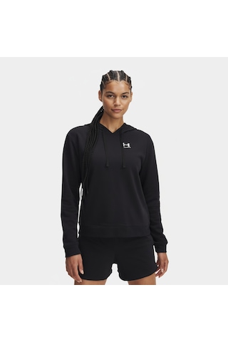 Under Armour Rival Terry Kadın Siyah Kapüşonlu Sweatshirt Siyah