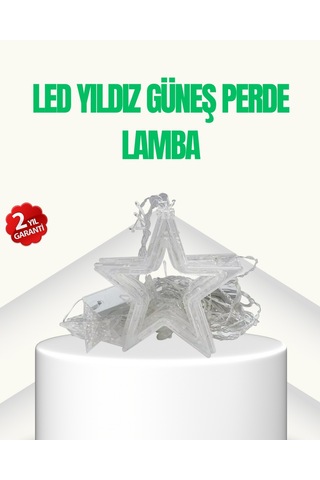Sptmgldı Yıldız Figürlü Perde Peri Led 3x3 Metre Dekoratif Işık Düzenli