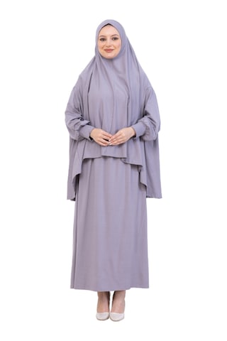 Modish Group İki Parça Namaz Elbisesi Uzun Pamuklu Tesettür Giyim Abaya & Başörtüsü Set Gri Modish Group İki Parça Namaz Elbisesi Uzun Pamuklu Tesettür Giyim Abaya & Başörtüsü Set Gri