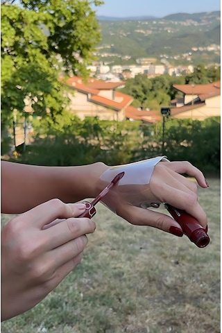 Croc Profesyonel Şeffaf Makyaj Eldiveni - Makeup Glove Krem