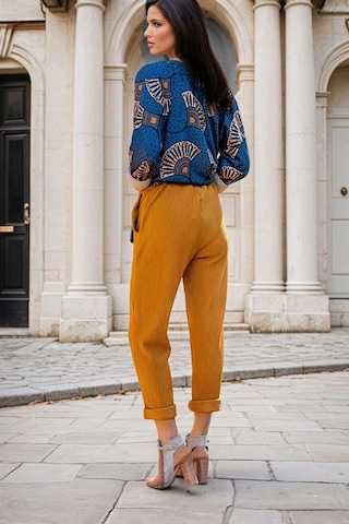 WeShaya Hardal Beli Lastikli, Cep Detay, Casual Pantolon Hardal
