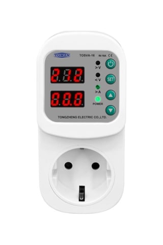 Tomzn Akım Korumalı Priz 16a Ayarlanabilir Voltaj Ve Akım Koruma Prizi - Elektrik Bekçisi