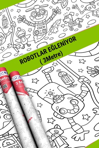 Robotlar Boyama Kağıdı
