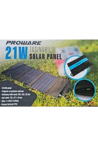 Proware Taşınabilir Solar Panel 21 W