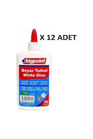 Bigpoint Beyaz Tutkal 250 Gram X 12 Adet
