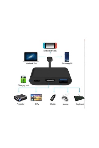 Nettech Plastik 10 Cm Type-c To Hdmi Kablo