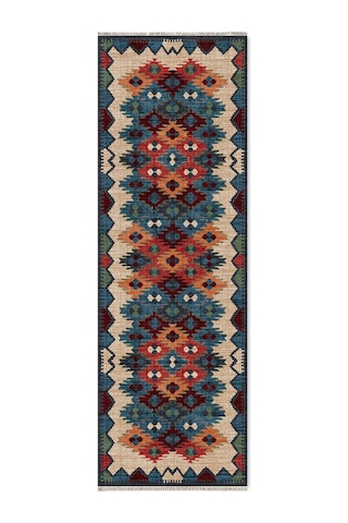 Pastelhome Anti-cilt Hassasiyetik Yıkanabilir Kaymaz Şönil Halı Kilim Kendinden Saçaklı Eskitme, Modern Desen Otur Çok Renkli