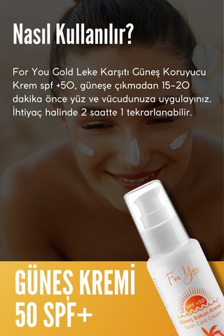 Güneş Kremi Leke Karşıtı, Spf50+ Faktörlü 100 Ml Güneş Kremi