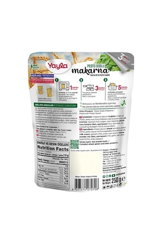 Yayla Pesto Soslu Makarna 250 G