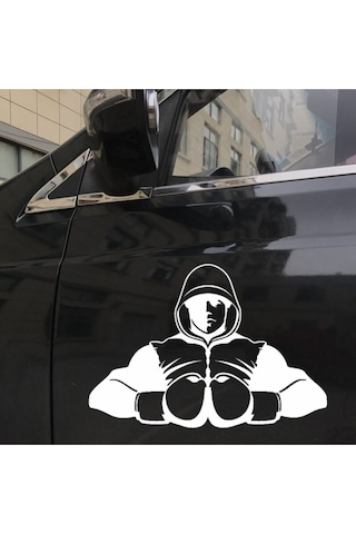 Boks Sporları Siluet Tasarım Oto Sticker 25 17 Cm3878