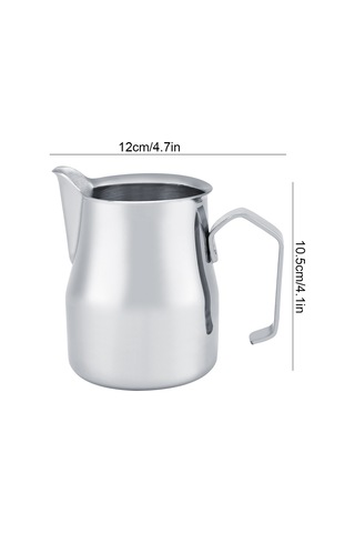 Yaozixa 550ml Paslanmaz Çelik Kuru Ağızlı Süt Köpürtme Kavanozu - Kahve İçin Karıştırma Ve Dökme Uygun, Dayanıklı Taban