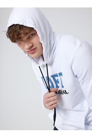Regular Fit Erkek Sweatshirt Beyaz