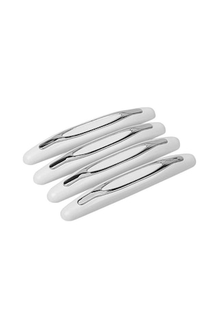 Zhltools Araç 4 Parça Kapı Anti Scratch Çizik Önleyici Tampon Koruma Beyaz