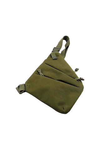 Moveevo Erkek Nylon Outdoor Çanta - Su Geçirmez, Çok Fonksiyonlu, Çapraz Askılı/göğüs Çantası, Yeşil Sol Omuz Xb-006 Yeşil