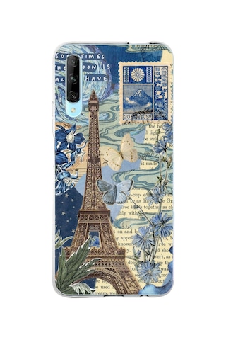 Huawei P Smart Pro Uyumlu Paris Ve Eyfel Kulesi Baskılı Silikon Kılıf