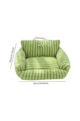 Suntek Yastıklı Evcil Hayvan Kanepe Yatağı Yuvası Yeşil-s