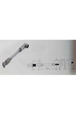 Yapıtaşı Yt239 Klozet Taharet Çubuğu Küresel Uçlu Dirsekli 90mm Beyaz