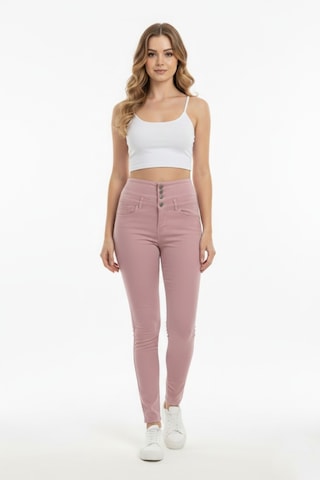 My Style Kadın Yüksek Bel Kanvas Pantolon 01575 Bgl-st05670 Pudra