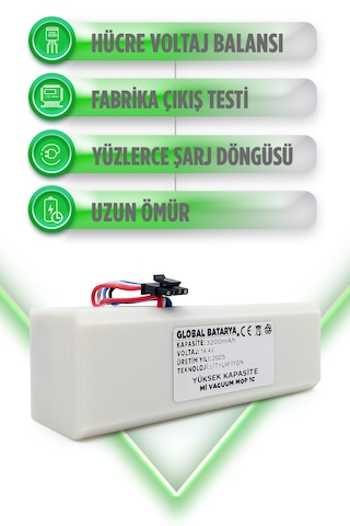 Xiaomi Mi Vacuum Mop 1c 2in1 Batarya 3200mah Yüksek Kapasite
