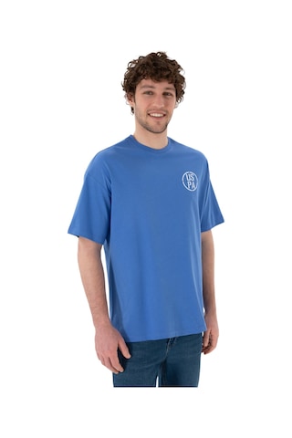 U.s. Polo Assn. Erkek Oversize Fit Bisiklet Yaka Tişört Mavi