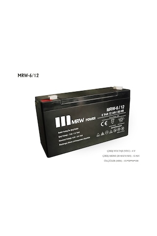 Mervesan Mrw-6-12 Kuru Tip Akü ( MRW-6/12 ) Mervesan Mrw-6-12 Kuru Tip Akü ( MRW-6/12 )
