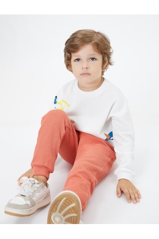 Koton Basic Jogger Eşofman Altı Beli Bağlamalı Kaşkorse Pamuklu Kiremit 4wmb40083tk 4WMB40083TKKM1 Kiremit