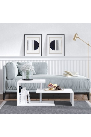 Decormet Dilek Orta Sehpa Beyaz Beyaz