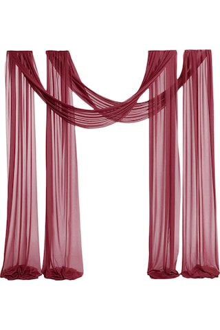 Homyl Düğün Kemeri Drapaj Masa Koşucusu Arka Plan Temalı Bordo