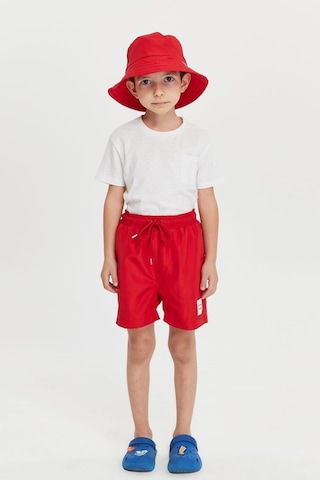 Benitto Kids Düz Erkek Çocuk Deniz Şortu 7005-kırmızı Kırmızı
