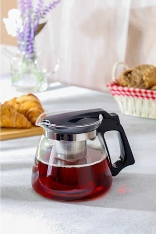 Süzgeçli Borosilikat Cam Demlik 720ml Diğer