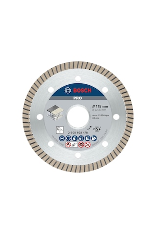 Professional Accessories Best Serisi Seramik İçin, Extra Temiz Kesim Turbo Segman Elmas Kesme Diski 115 Mm