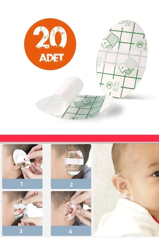 Lüx Bebek Ve Çocuk Banyo Kulak Koruyucu Band Beyaz