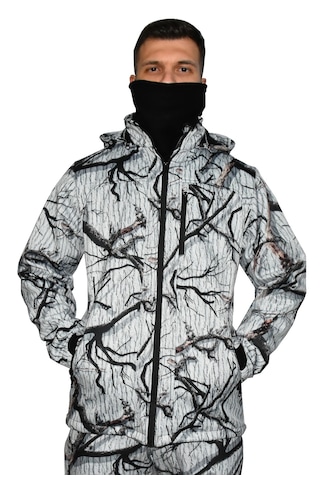 Mysia Outdoor Kamuflaj Desenli Çift Kat Polar Softshell Mont Su & Rüzgar Geçirmez Outdoor Avcı Montu Çok Renkli