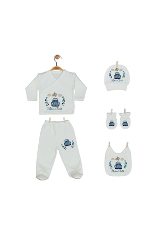 Pia Baby Gl 2011 İsme Özel Arabalı Yastık Zıbın Set Mavi
