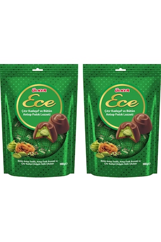 Ülker Ece İkramlık Çıtır Kadayıf Ve Bütün Antep Fıstıklı Çikolata 300 Gr X 2 Adet