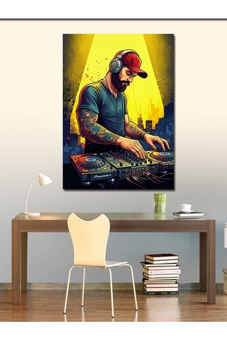 Kanvas Tablo Dj'nin Gece Hayatı 100cmx140cm