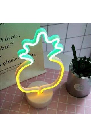Büro Ev Ofis Dekoru İçin Ananaslı Neon Led Masa Gece Lambası Diğer