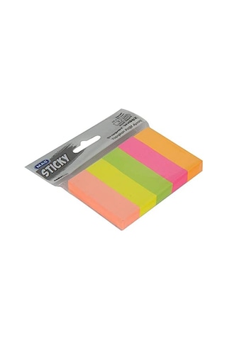 Mas 3661 12x45 Mm 5 Renk 25 Yaprak Yapışkanlı Plastik Ayraç