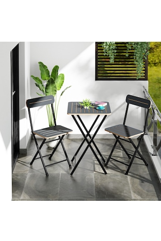Bahçe Masa Sandalye Bistro Takım Füme 1394 Füme