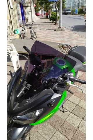 2012-16 Kawasaki Er6f Ön Cam Koyu Füme Zeus 4 MM 46 CM