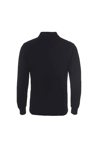 Tezzgelsin Erkek Çocuk Uzun Kol Polo Yaka Okul T-shirt Siyah