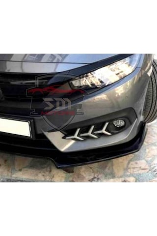 Honda Civic Fc5 Tampon Eki 3 Parça Lip Bodykit Karlık Pianoblack