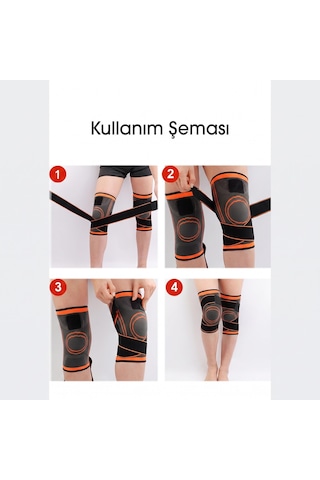 Hsport Elastik Dizlik Neopren Kumaş Fitness Voleybol Basketbol Tenis Sporcuları İçin Koruyucu Diz Destek Bandajı 28 Cm Kısa